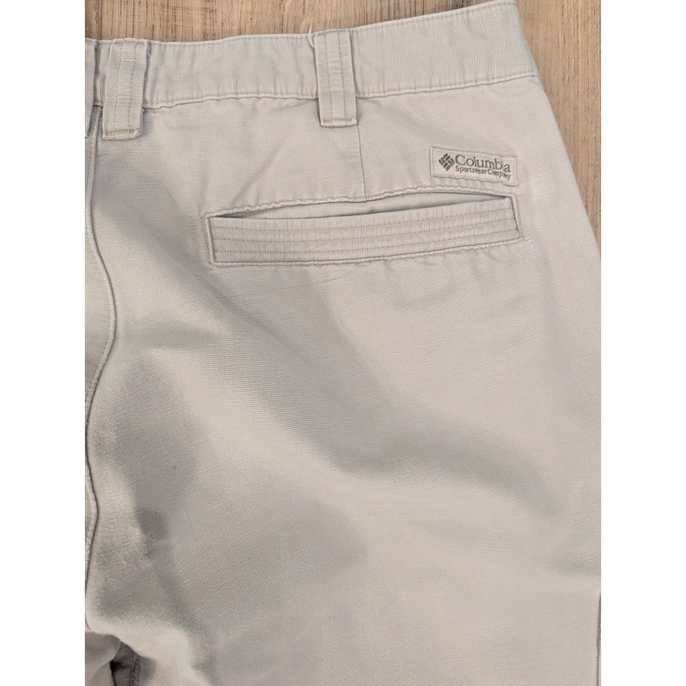 Columbia Mens Canvas Cargo Utility Pants Beige 38x30 AM8431 Heavy Duty Outdoor - Picture 9 of 10